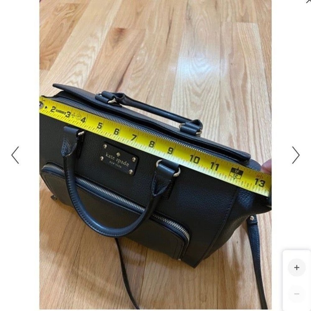 Kate Spade Sz Medium Navy Satchel W/ Shoulder Strap Pebbled Leather - Picture 11 of 11